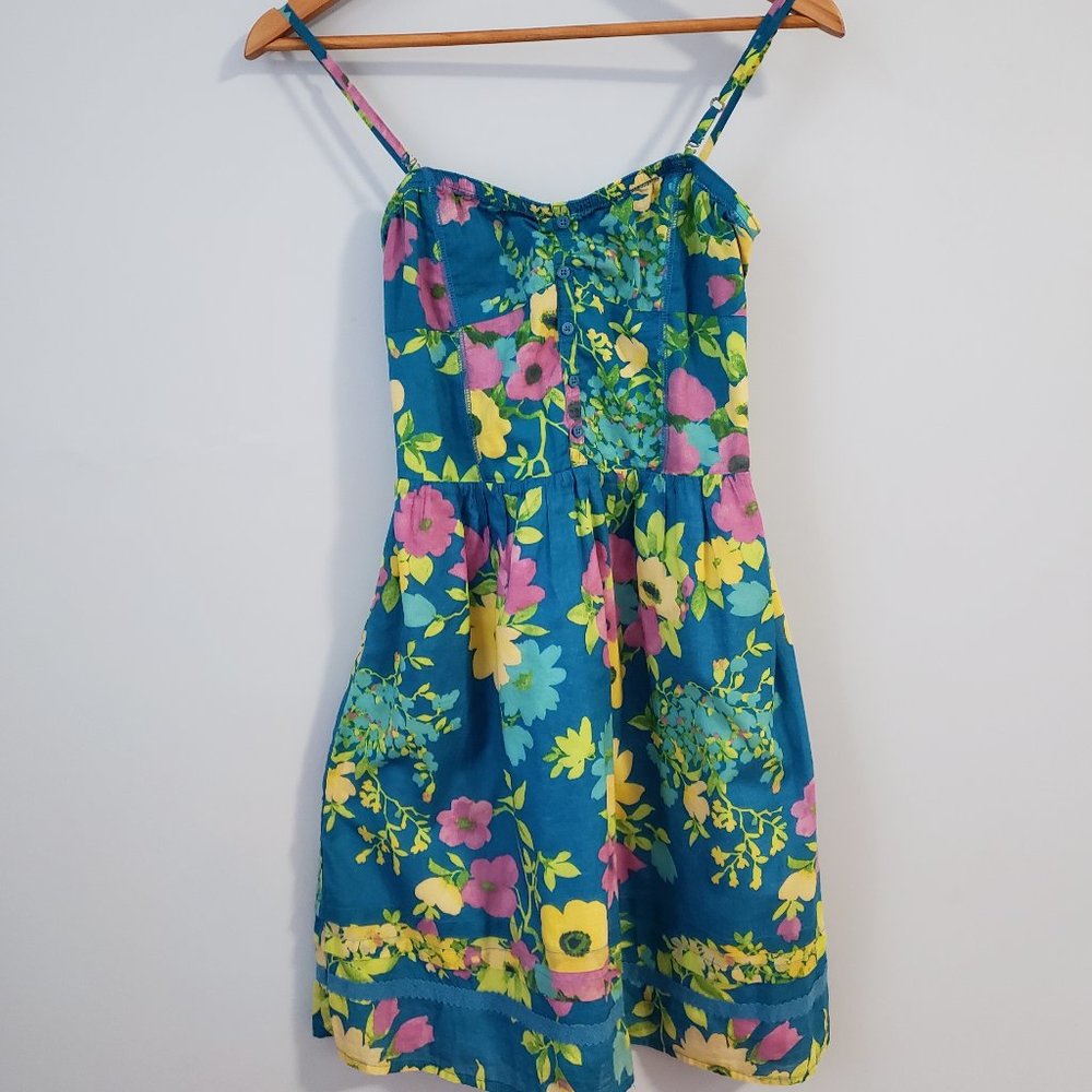 Turquoise Aeropostale Floral Sundress